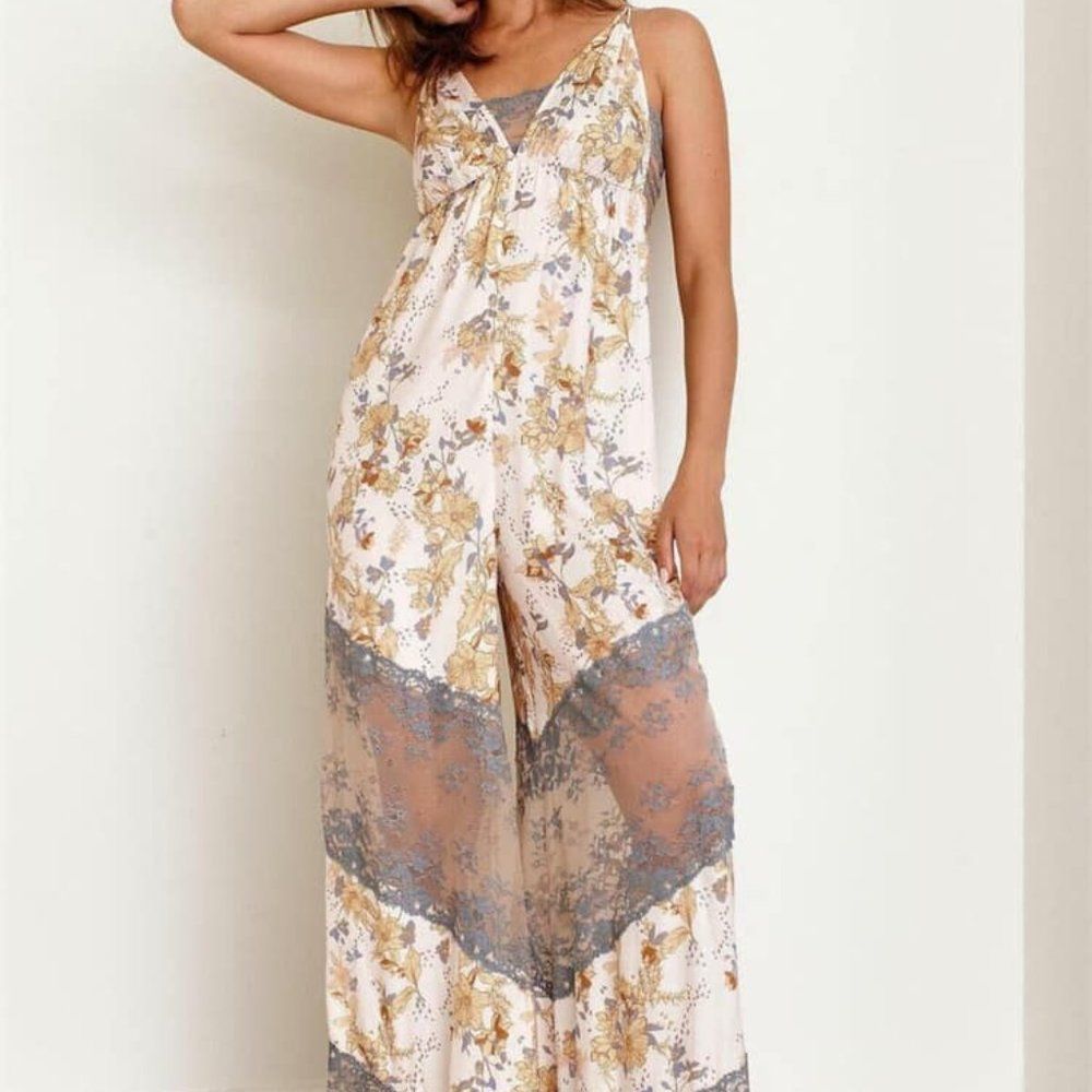 Free People | Love Letter Printed Onesie Sz Large - Picture 3 of 11